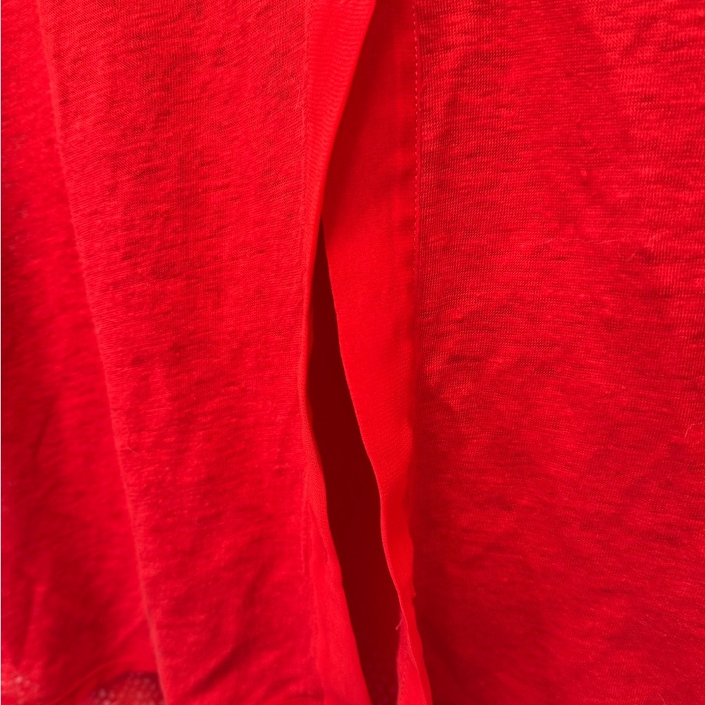 Armani Jeans Red Ribbed Tank Top with Black Trim - Picture 11 of 14